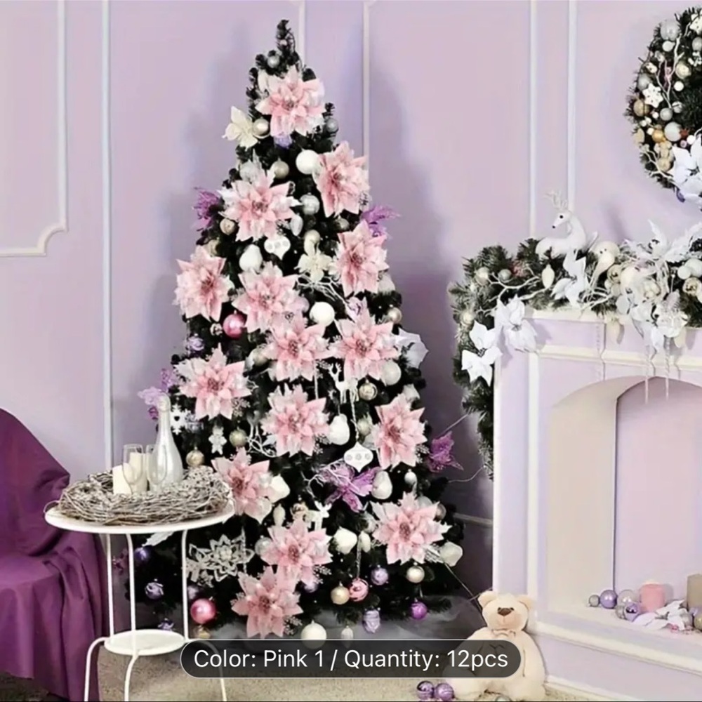 12pcs Christmas Tree Flower Clips